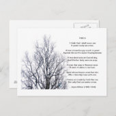 Bäume von Joyce Kilmer Postkarte (Vorne/Hinten)