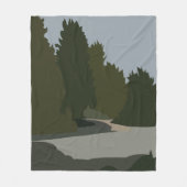 Bäume Wald Natur Muster Fleecedecke (Vorderseite)