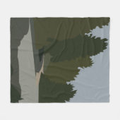 Bäume Wald Natur Muster Fleecedecke (Vorderseite (Horizontal))