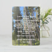 Bäume Wald Woods Thoreau Einladung (Stehend Vorderseite)