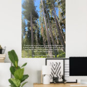 Bäume Wald Woods Thoreau Inspiration Poster (Heimbüro)