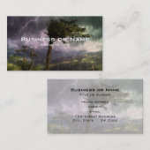 Bäume wehen während eines Donnerstürms im Wind Visitenkarte (Vorne/Hinten)