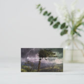 Bäume wehen während eines Donnerstürms im Wind Visitenkarte (Stehend Vorderseite)