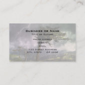 Bäume wehen während eines Donnerstürms im Wind Visitenkarte (Rückseite)