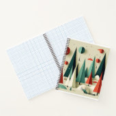 Bäume Weihnachten Hintergrund Spiral-Notebook Notizblock (Innenseite)