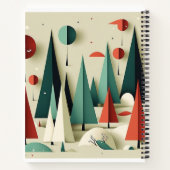 Bäume Weihnachten Hintergrund Spiral-Notebook Notizblock (Rückseite)