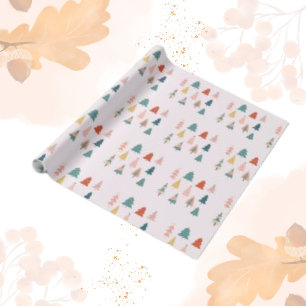 Bäume Weihnachtswald Advent Wrapping Papier Geschenkpapier