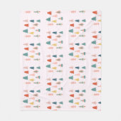 Bäume Weihnachtswald Modernes Advent Fleecedecke (Vorderseite)