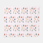 Bäume Weihnachtswald Modernes Advent Fleecedecke (Vorderseite (Horizontal))