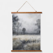 Bäume Wiese Landschaft mit geringem Lärmpegel Wandteppich Mit Holzrahmen (Vorderseite)