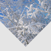 Bäume Winterschnee bedeckt Blaue Himmel Gemälde La Seidenpapier (Ausschnitt)