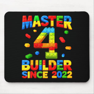 Baumeister 4. Geburtstag 2022 4 Jahre alt Mousepad