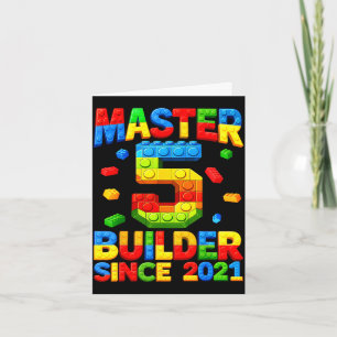 Baumeister 5. Geburtstag 2021 5 Jahre alt Karte