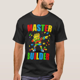 Baumeister baut Dab-Blöcke Lustiges Backstein-Spie T-Shirt