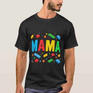 Baumeister baut Ziegel Blöcke Lustige Mutter T-Shirt