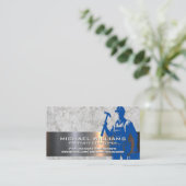 Baumeister | Blue Collar Worker Visitenkarte (Stehend Vorderseite)