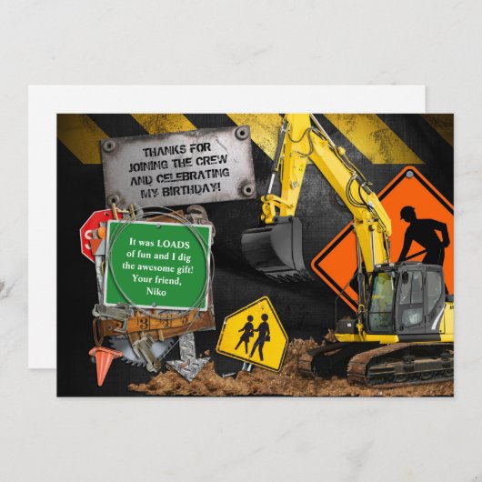 Baumeister Dankeschön Karte (Vorne/Hinten)