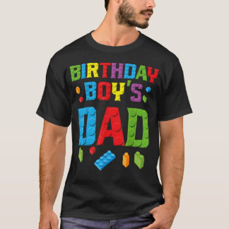 Baumeister Geburtstagsjunge Vater Bausteine T-Shirt