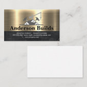 Baumeister | Gold-Metallic-Marmor Visitenkarte (Vorne/Hinten)