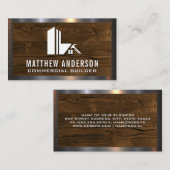 Baumeister | Holz und Stahl Visitenkarte (Vorne/Hinten)