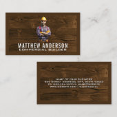 Baumeister | Holz Visitenkarte (Vorne/Hinten)