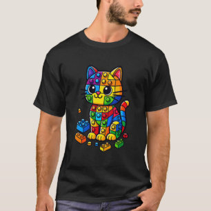 Baumeister Katzenliebhaber Brick Builders Kind Bui T-Shirt