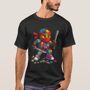 Baumeister Ninja Baustein Backstein T-Shirt