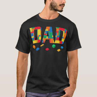 Baumeister Papa Geburtstagsjunge Bausteine T-Shirt