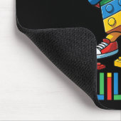 Baumeister-Tee-Dabbing-Blöcke-Bricks-Gebäude Mousepad (Ecke)