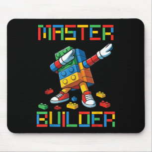Baumeister-Tee-Dabbing-Blöcke-Bricks-Gebäude Mousepad