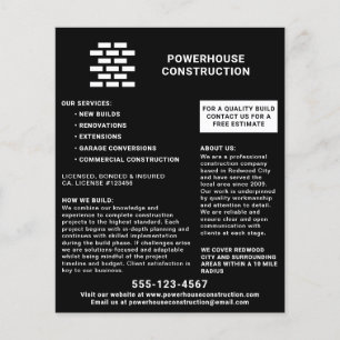 Baumeister Ziegelmuster Schwarz Flyer