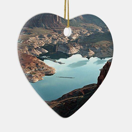 Baumelnder Seil-Jachthafen. See Powell, Utah, USA Keramikornament (Rechts)