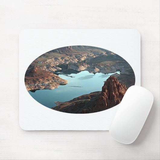 Baumelnder Seil-Jachthafen, See Powell, Utah, USA, Mousepad (Mit Mouse)