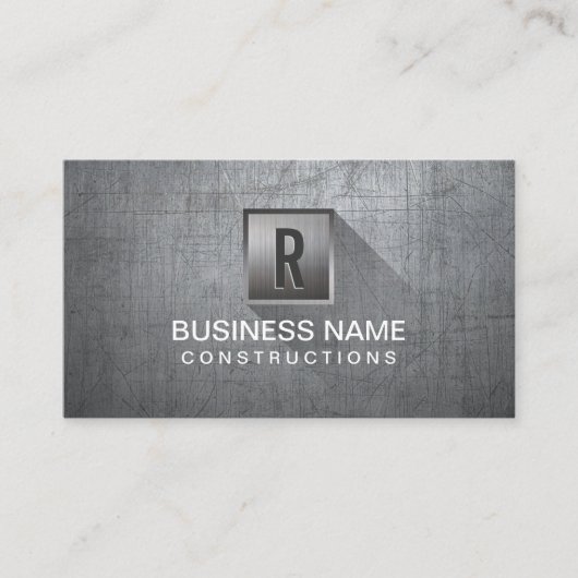 Baumetallmonogramm Beruflich modern Visitenkarte (Vorderseite)