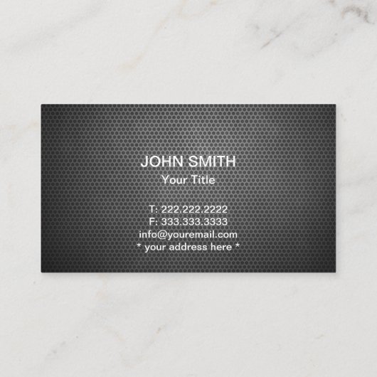 Baumetallmonogramm Beruflich Visitenkarte (Rückseite)