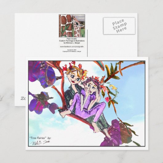 Baumfairies 1 postkarte (Vorne/Hinten)