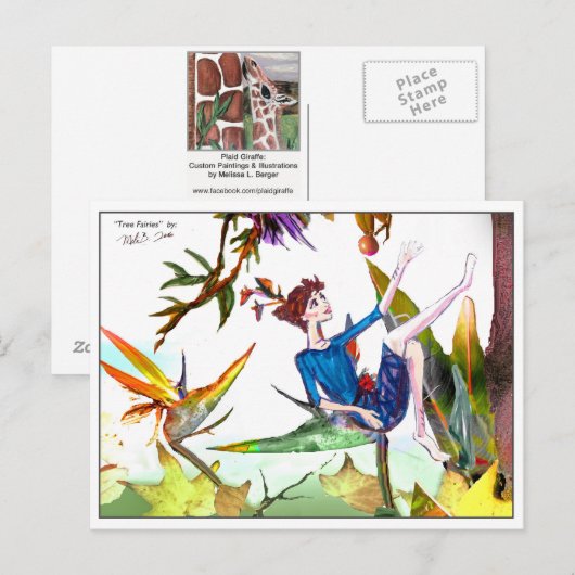 Baumfairies 3 postkarte (Vorne/Hinten)