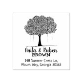 Baumfamilie Rücksendeadresse Gummistempel (Prägung)