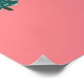 Baumfarm Winter Pink Valentine Print Poster (Ecke)