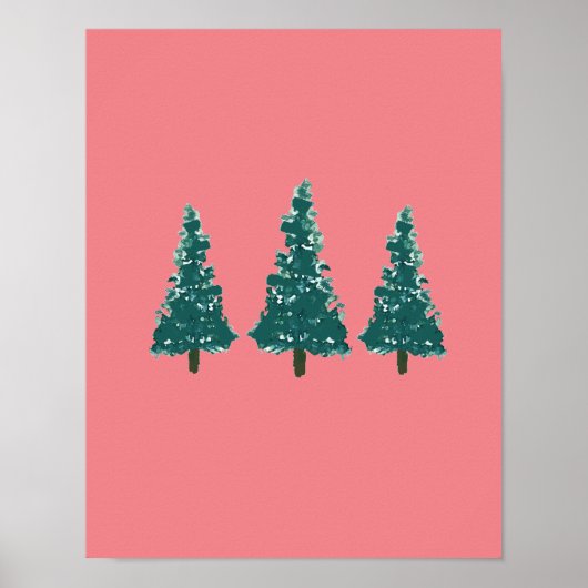 Baumfarm Winter Pink Valentine Print Poster (Vorne)