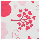 Baumförmige Valentinherzen Stoff (Nahaufnahme)