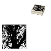 Baumfotografie Silhouette Holzkunst Briefmarke Gummistempel (Stempel)