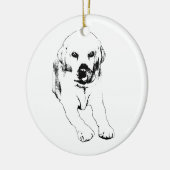 Baumfreude: treuer Lab Keramik Ornament (Links)