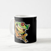 Baumfrosch auf Ast Kaffeetasse (Vorderseite Links)