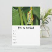 Baumfrosch-Foto Einladung (Stehend Vorderseite)