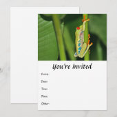 Baumfrosch-Foto Einladung (Vorne/Hinten)