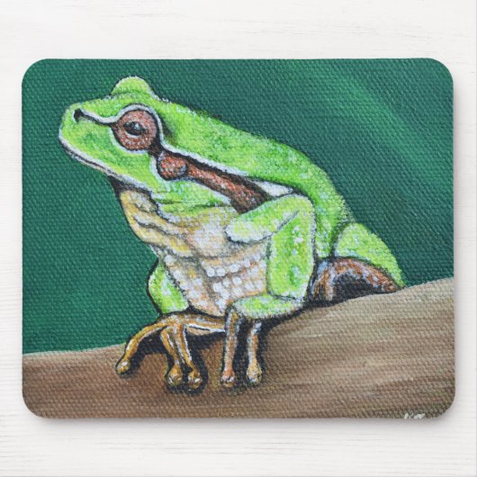 Baumfrosch-Gemälde Mousepad (Vorne)