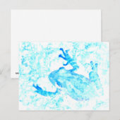 Baumfrosch invertiert blaues Moosdesign Postkarte (Vorne/Hinten)