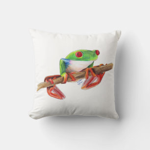 Baumfrosch Laubfrosch süße Tierillustration Zeichn Kissen