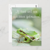 Baumfrosch mit dem Text 'Opkikker' Postkarte (Vorne/Hinten)